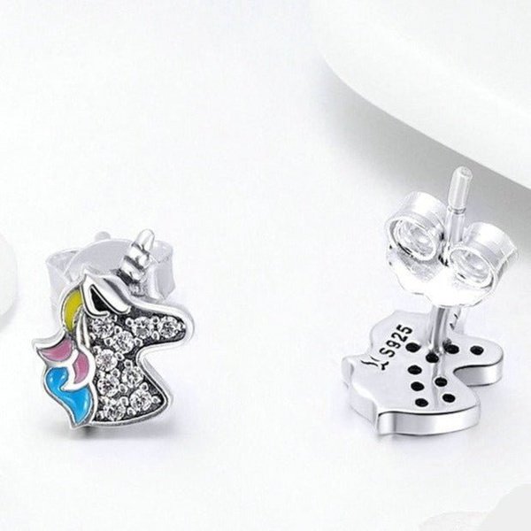 Boucles D'oreilles En Argent De Licorne
