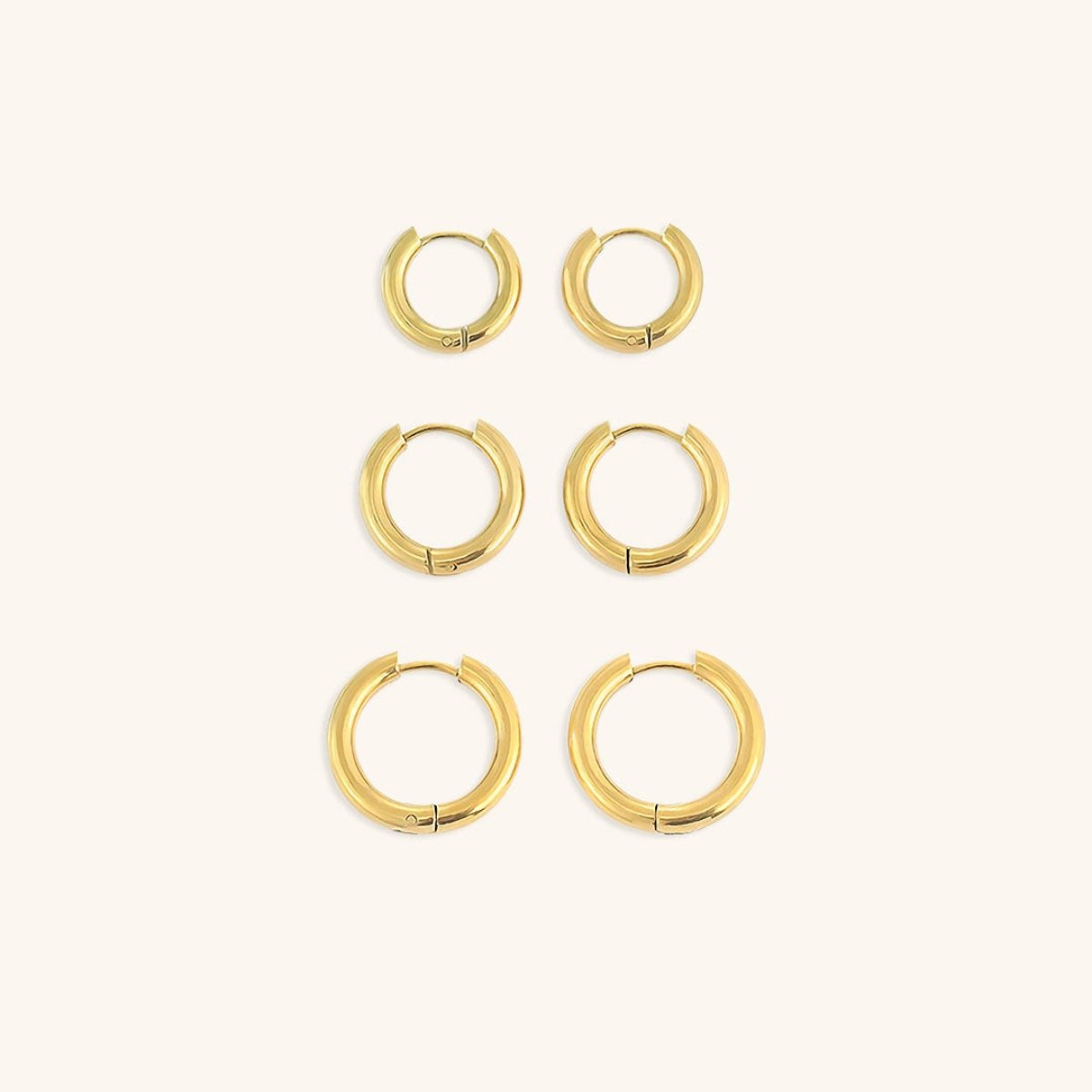 Trio Hoop Earring - Gold