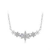 Collier En Argent Floral