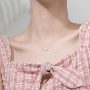Collier Avec Pendentif Lumineux En Zirconiums