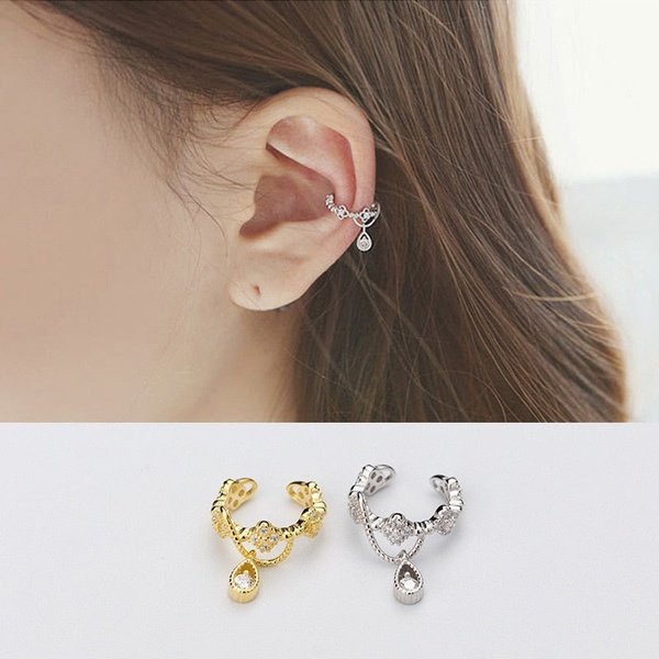 Boucles D'oreilles Clip Avec Pendentif En Goutte
