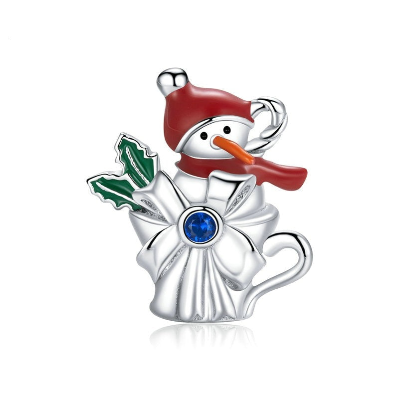 Charm De Noël Tasse Avec Bonhomme De Neige Argenté