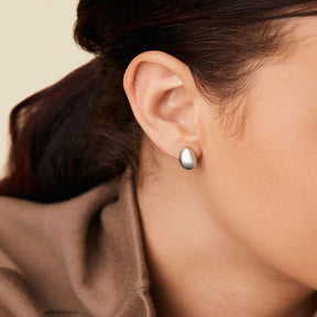 Boucle D'oreille Ovales Demi-Aiguille