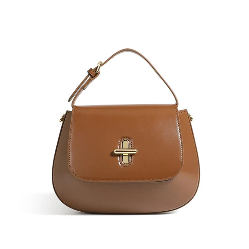Luxurious Leather Saddle Crossbody Bag – Women's Fashion