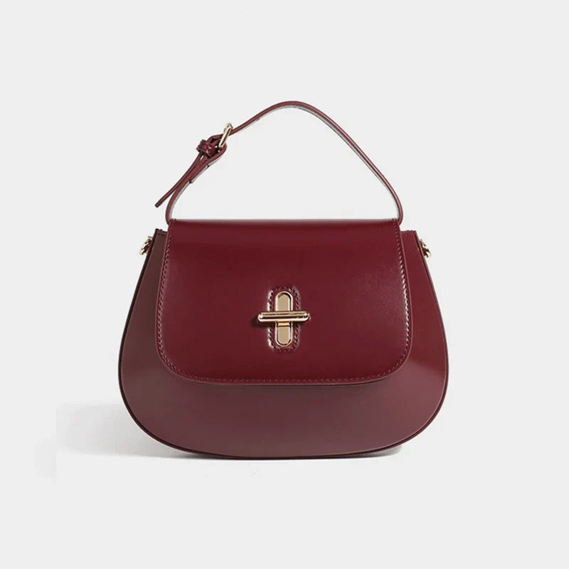 Luxurious Leather Saddle Crossbody Bag – Women's Fashion