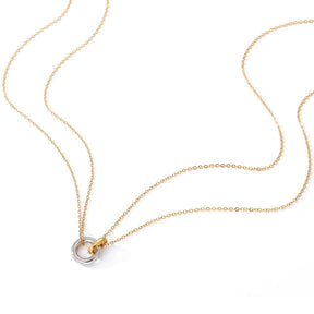 Collier Double Avec Anneau