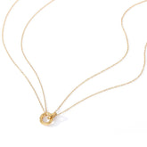 Collier Double Avec Anneau