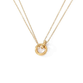 Collier Double Avec Anneau
