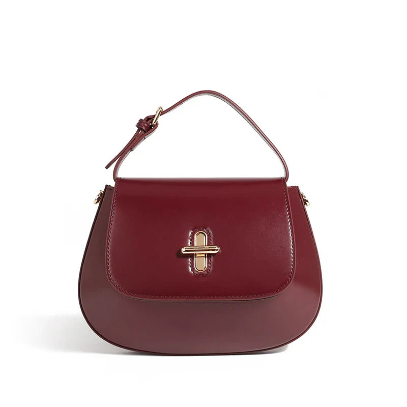 Luxurious Leather Saddle Crossbody Bag – Women's Fashion