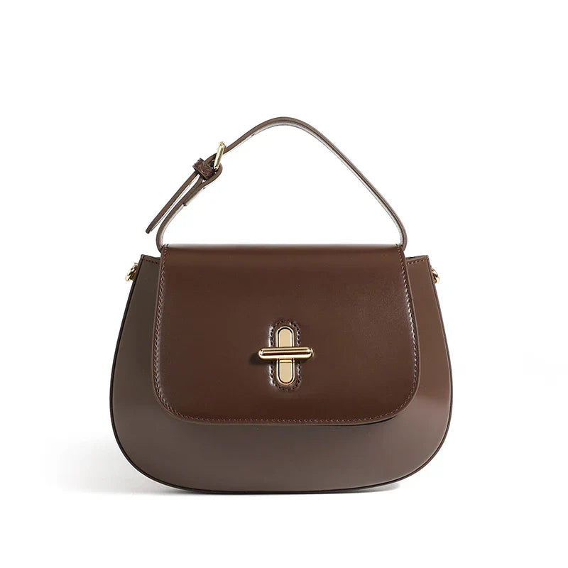 Luxurious Leather Saddle Crossbody Bag – Women's Fashion