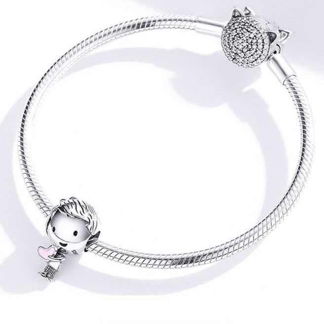 Charm Garçon Et Fille Argent