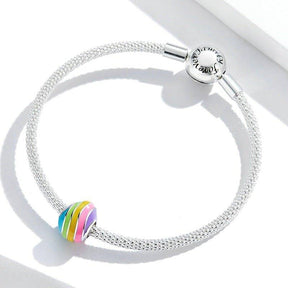 Charm Œuf De Pâques Coloré Argent