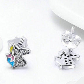 Boucles D'oreilles En Argent De Licorne