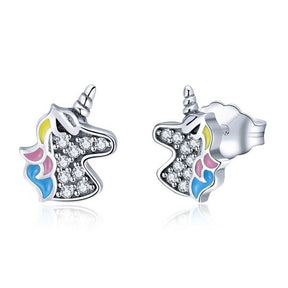 Boucles D'oreilles En Argent De Licorne