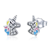 Boucles D'oreilles En Argent De Licorne