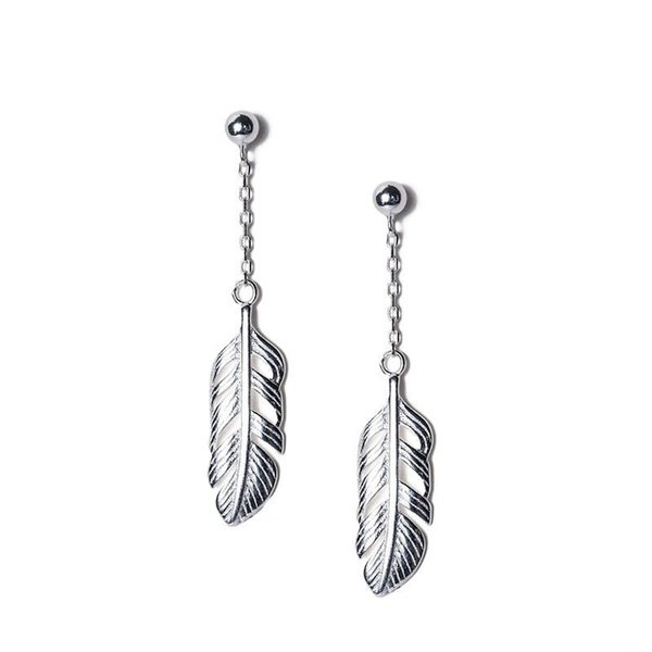 Boucles D'oreilles En Argent Feuilles