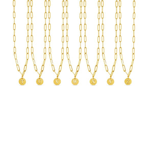 Clip Chain Initial Necklace - Gold