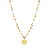 Clip Chain Initial Necklace - Gold