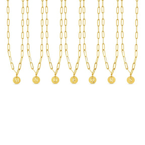 Clip Chain Initial Necklace - Gold