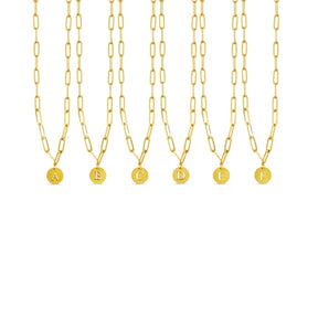 Clip Chain Initial Necklace - Gold