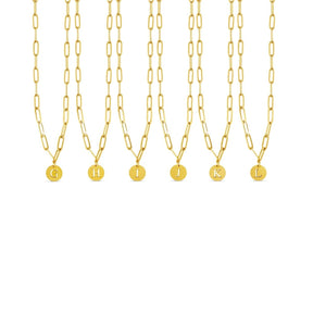 Clip Chain Initial Necklace - Gold