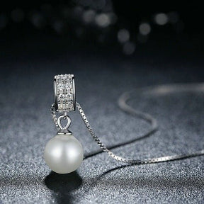 Collier En Argent Avec Pendentif En Perle